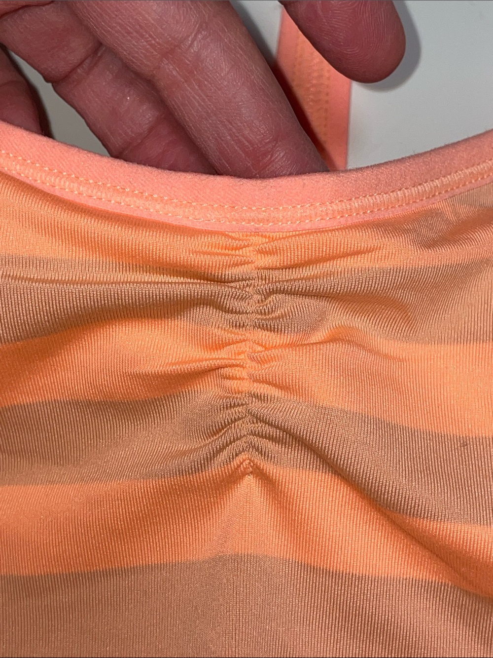 Nike Dry Fit Peach and Brown Striped Performance Tank - Picture 3 of 7